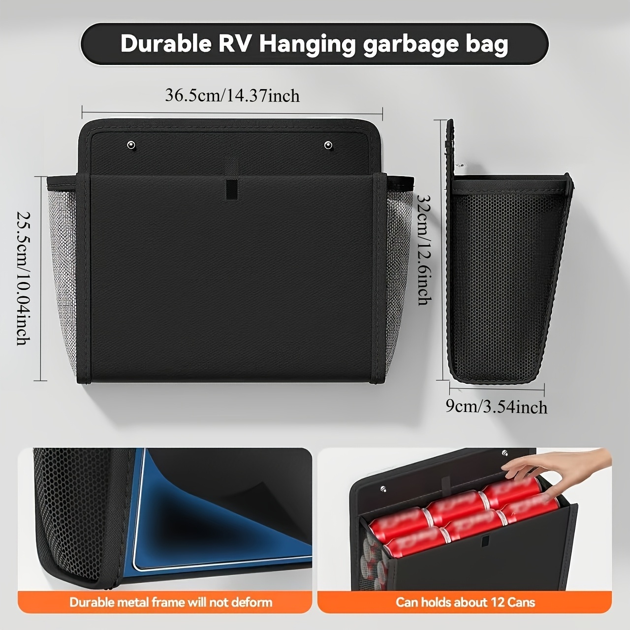 TEMU Bolsa de almacenamiento para pared de RV, organizador multifuncional para puerta y oficina - Diseño moderno que ahorra , adecuado para snacks,