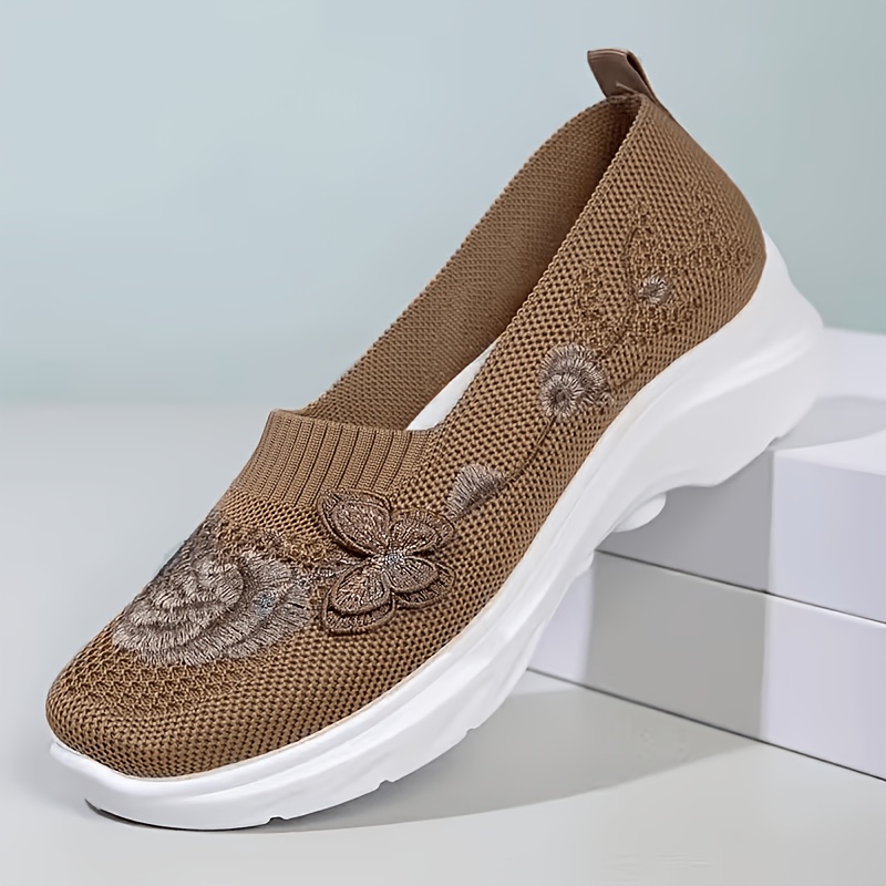 TEMU 1 Pair Spring/autumn New Casual Shoes, Dynamic Decoration Wide And Sturdy Plus Size Women's Shoes, Lightweight Comfortable Breathable Holiday