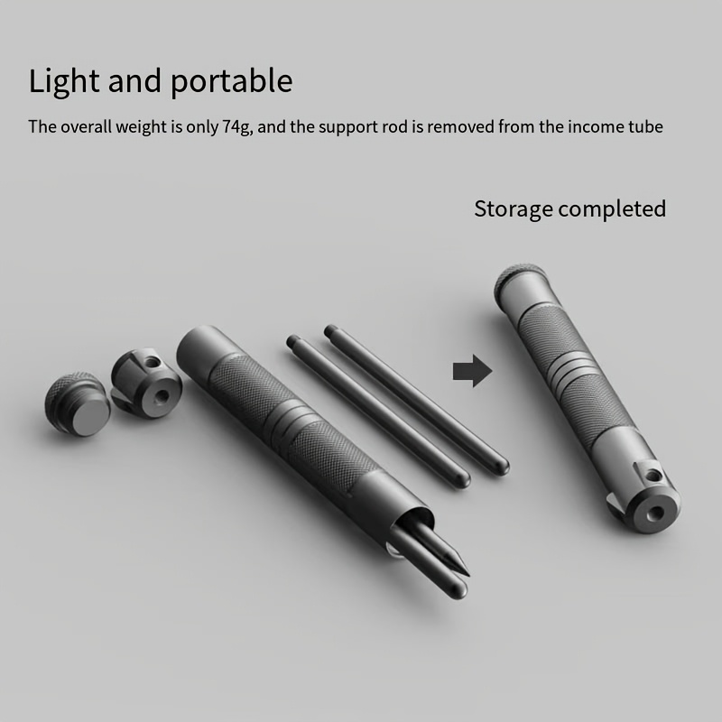 TEMU Portable Aluminum Alloy Tripod Stand For Cameras & Headlamps - Adjustable Height, Lightweight & With , Compatible With Tripods & Cameras For