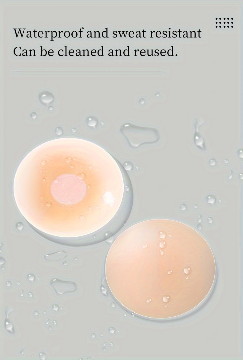 2/6/10pcs Reusable Silicone Nipple Covers, Seamless Invisible Self-Adhesive Anti-Bulge Nipple Stickers, Women's Underwear and Accessories