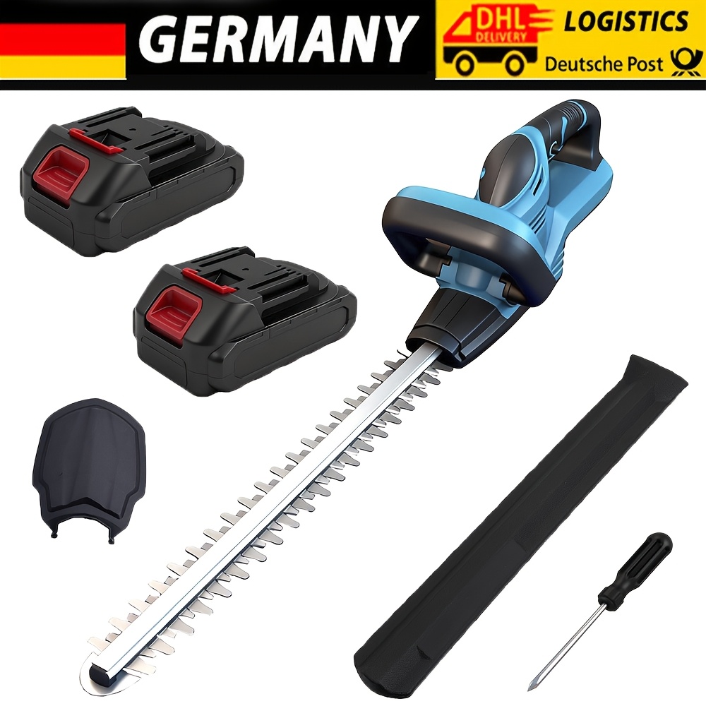 Cordless Hedge Trimmer 2-in-1 Handheld Hedge Trimmer 2pcs 3000mah Batteries, Electric Hedge Cutter With 50cm For Garden, Shrub, Lawn Trimming