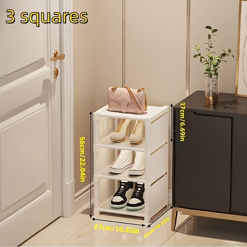 7 tier slim shoe rack organizer metal plastic freestanding dust cover large capacity storage for 4 7 pairs shoes and boots ideal for entryway closet home dorm use details 5