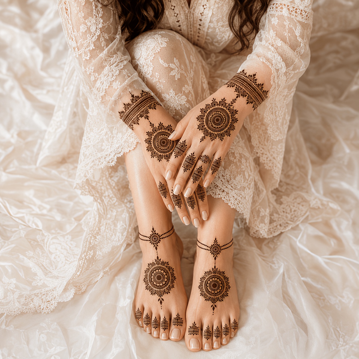 Floral Lace Temporary Tattoo Stickers, Elegant Body Art Set