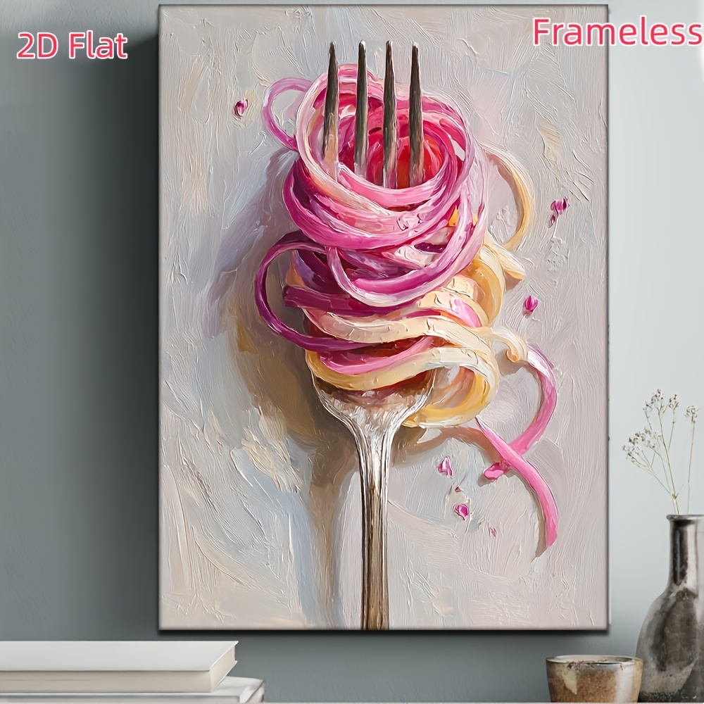 E-shop 2D Flach, 2D Flach, . Ungefräster italienischer Pasta & Spaghetti Wandkunst Poster - 30.48X40.64 Cm Italienische Küchendekoration Geeignet,