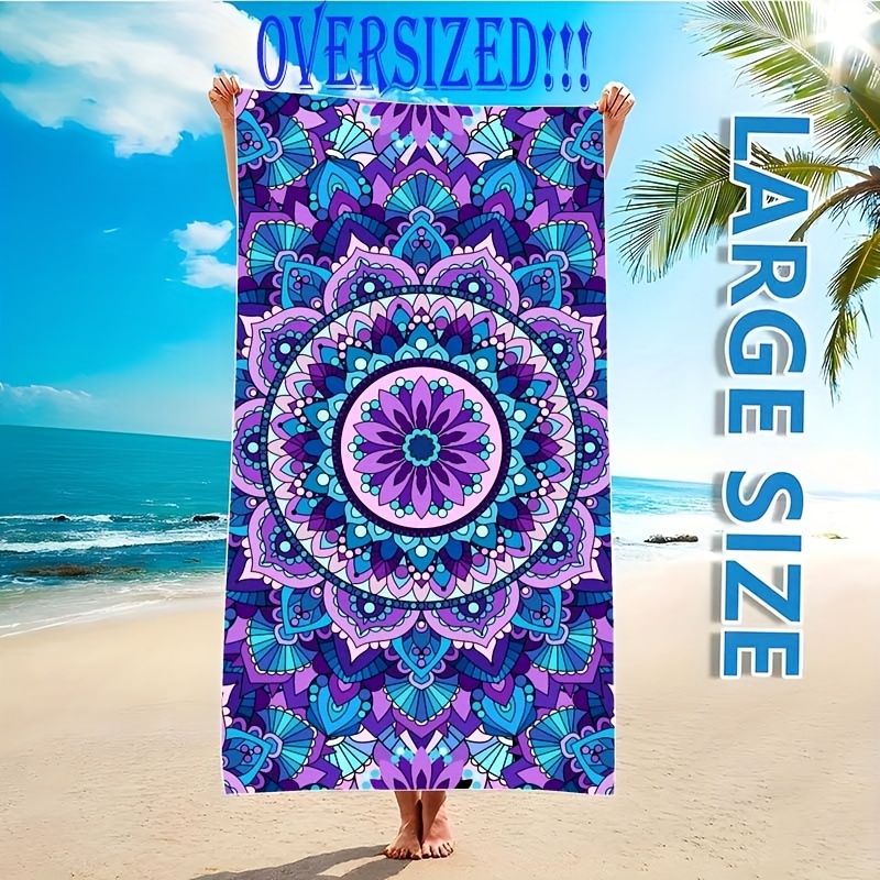 Bohemian Plaid Beach Towel Quick-dry Microfibre For Swimming Pool_voghion.com