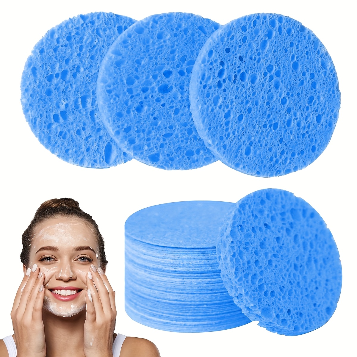 Komprimierte Gesichtsschwämme In Blumenform – 50 Stück, Wiederverwendbar, Für Make-up-Entfernung & Peeling