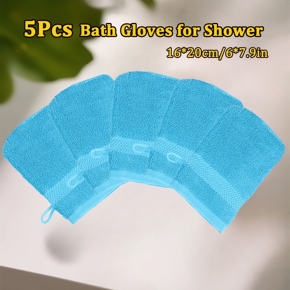 5pcs Bath Gloves for Shower, Soft and Comfortable Wash Mitts