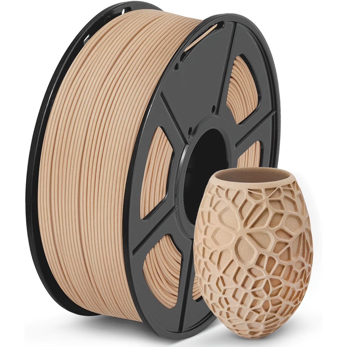 

Premium Pla 3d Printer Filament, 1.75mm - 2.2lb Spool (1kg), +/- 0.02mm, Compatible With Most Fdm Printers, Brown/