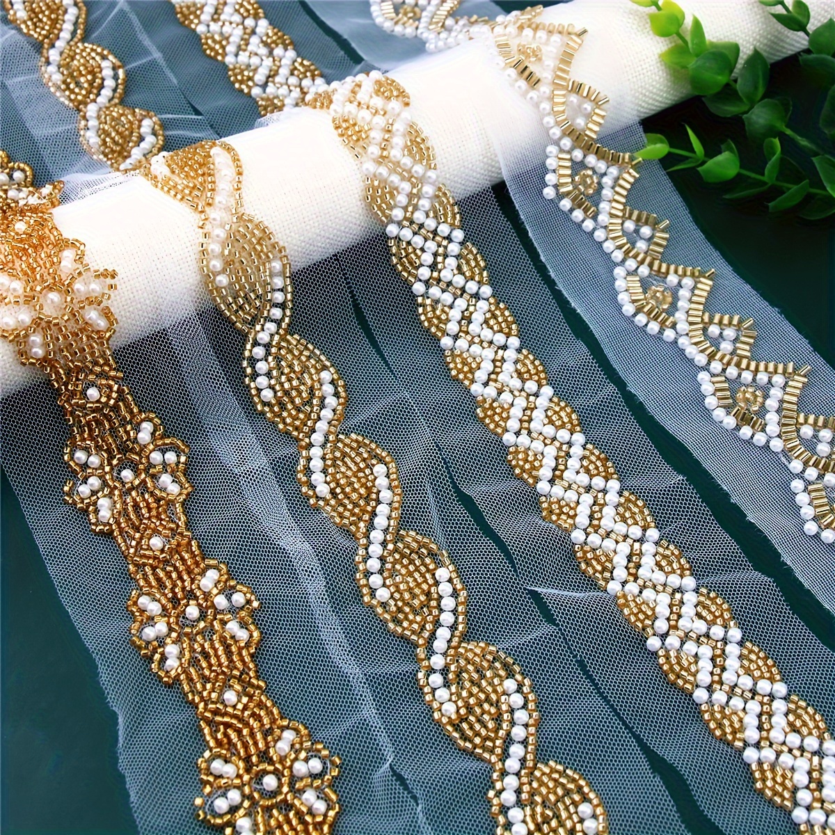 beaded trim by the yard for dresses Dangling Beaded Fringe Trim Drape Heavy Beads Trims for Haute Couture Latin  Belly Dance Costume Evening Party Dress Sold by 1 Yard