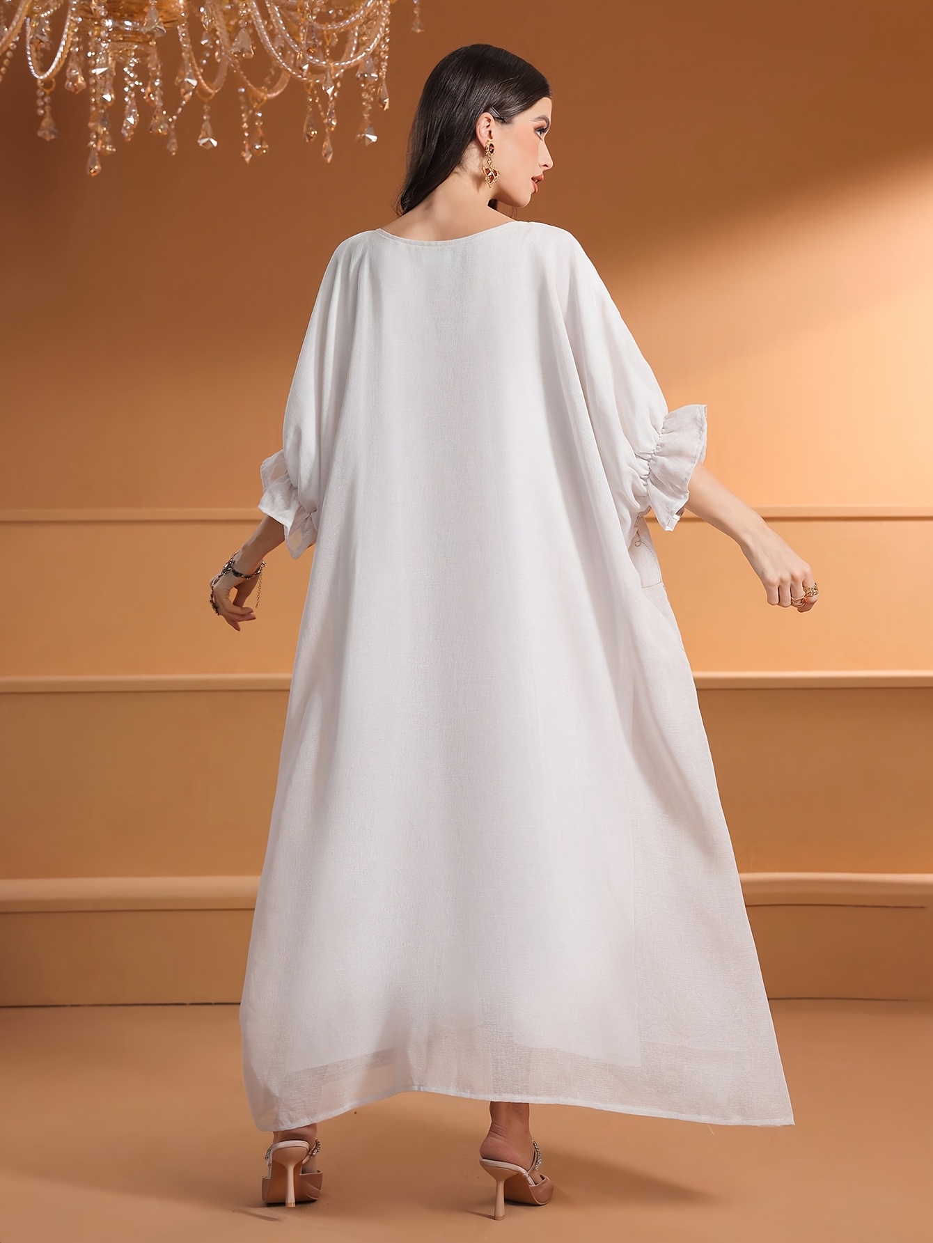 gemstone bridesmaid dresses Plus Size Deep V Neck Ruffles Sleeves A Line Wholesale Bridesmaid Dresses