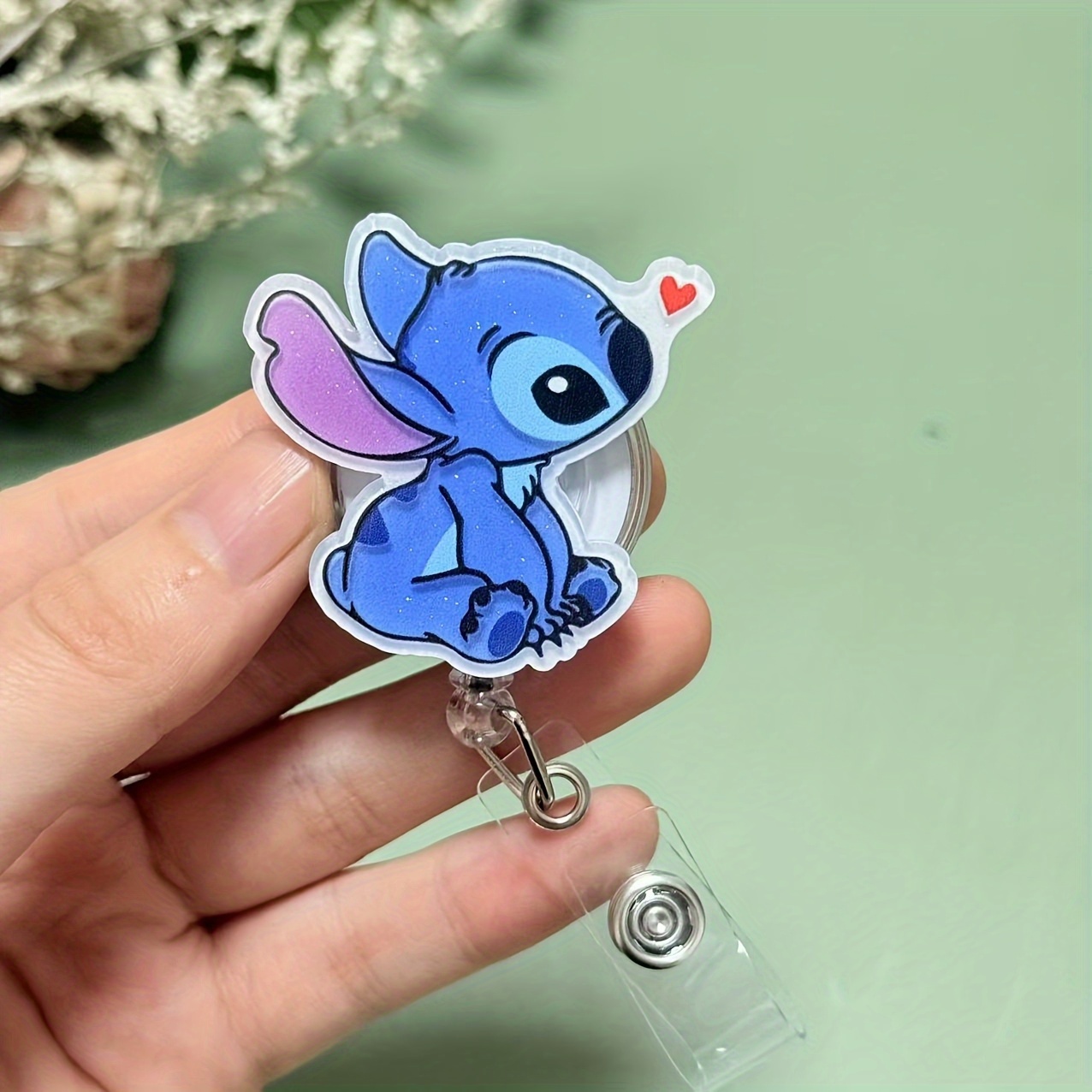 TEMU 2d Flat, Couple Stitch Doctor Nurse Teacher Badge Medical Cute Retractable Id Badge Reel Office Supplies