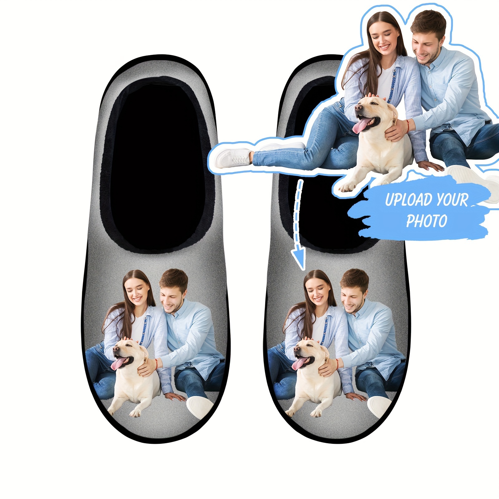 

Custom Printed Women's Slippers - Winter Memory Foam Indoor Slipper - Relaxed Style - Fits All - Personalized With Your Photo