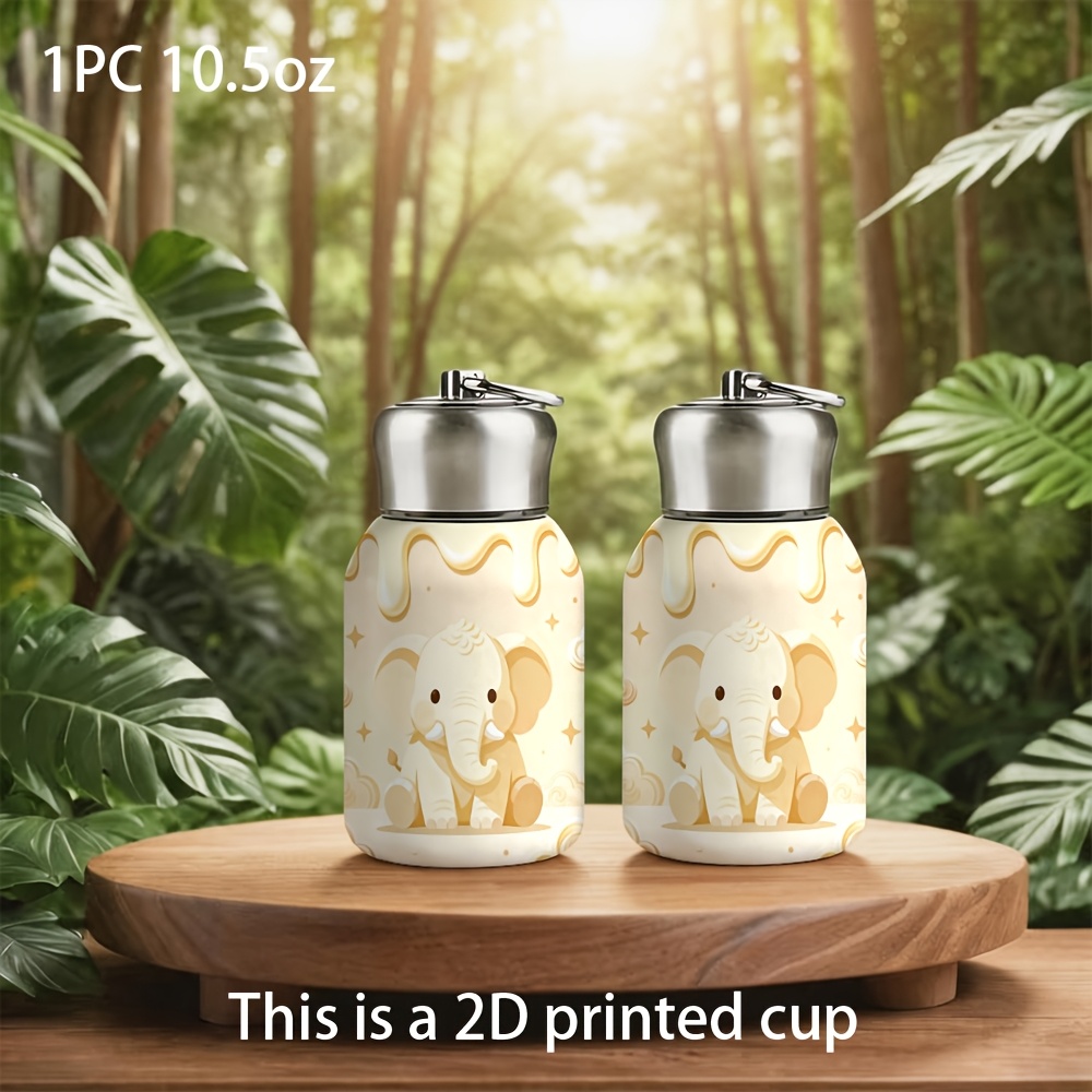 item picture 10 5oz stainless steel insulated tumbler and coffee cup leak proof lid cute elephant print everyday use tumbler outdoor camping tumbler perfect birthday gift for mom practical and   2d printed 1 pack
