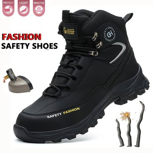 botas de calidad para hombres con punta de acero - de goma con para , plantilla acolchada y soporte de - botas para construcción, industrial, granja y exteriores en - ideales para construcción, almacenamiento, jardinería, senderismo