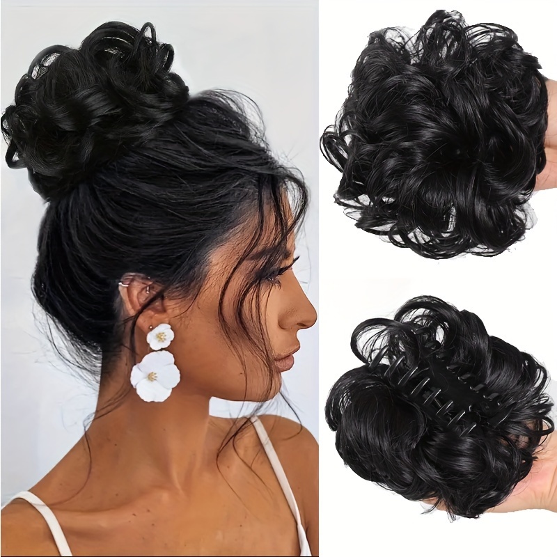 Image of Elegant Synthetic Hairpiece: Soft, Durable, And Full Thickness For All Hair Types - And Special Occasions