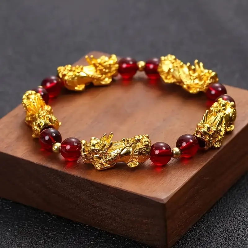 fashionable pixiu charm bracelet with stone beads unisex bringing jewelry 1pc no handcrafted accessory for details 0