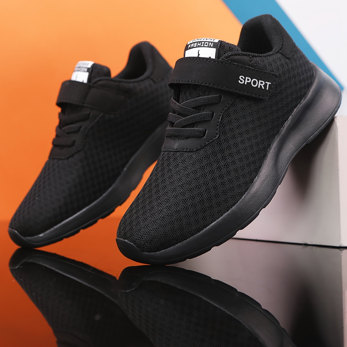 Hook-And-Loop Sneakers, Mesh Design for Spring And Summer, Self-Closure With, Convenient And Easy, Soft And Flexible Sole with Cushioning, Suitable for School And Daily Wear