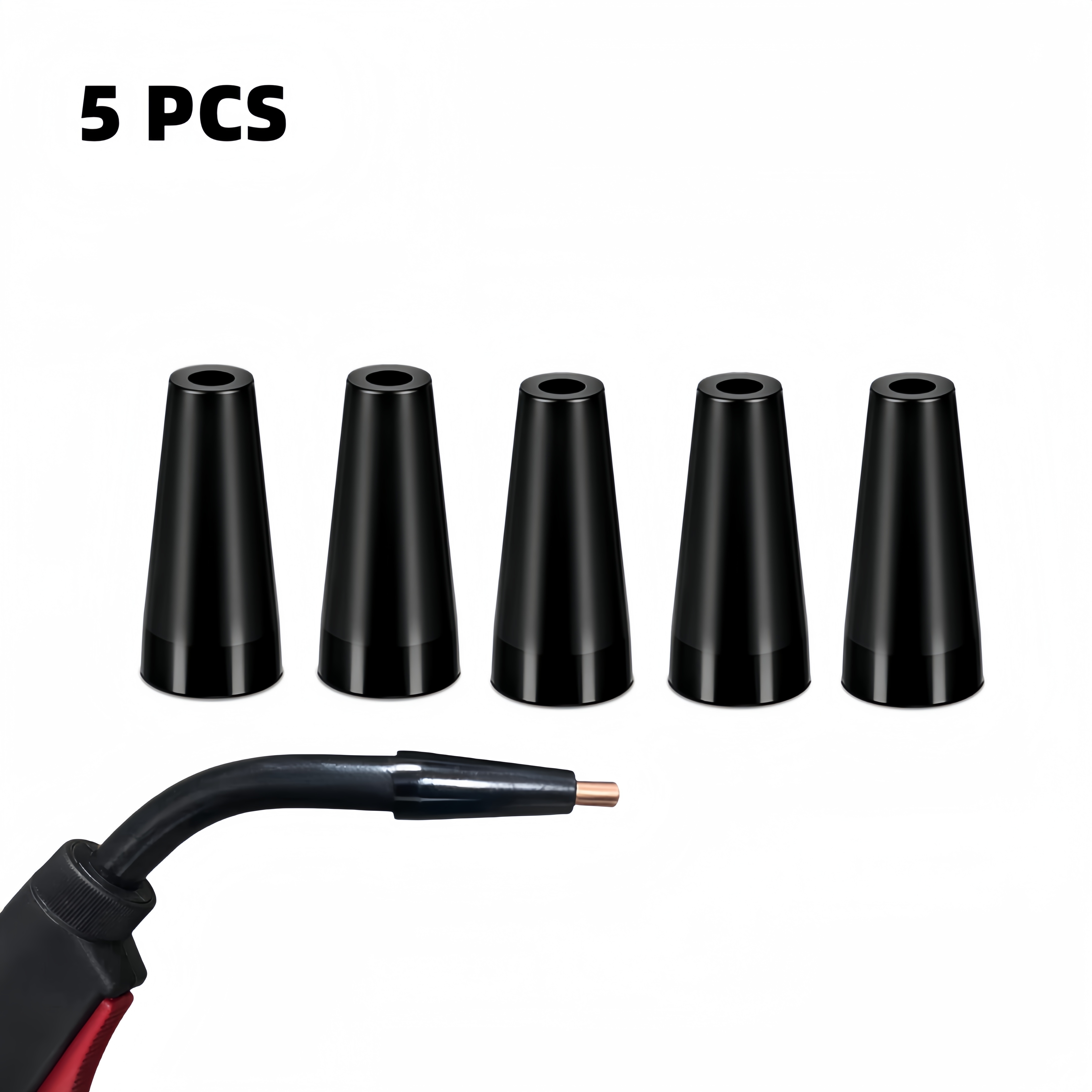 

5pcs Flux Core Gasless Nozzles, Heat Resistant Replacement, Abs Material, For Welding Tools, Accessories For Welding Equipment, Durable & Non-battery Required