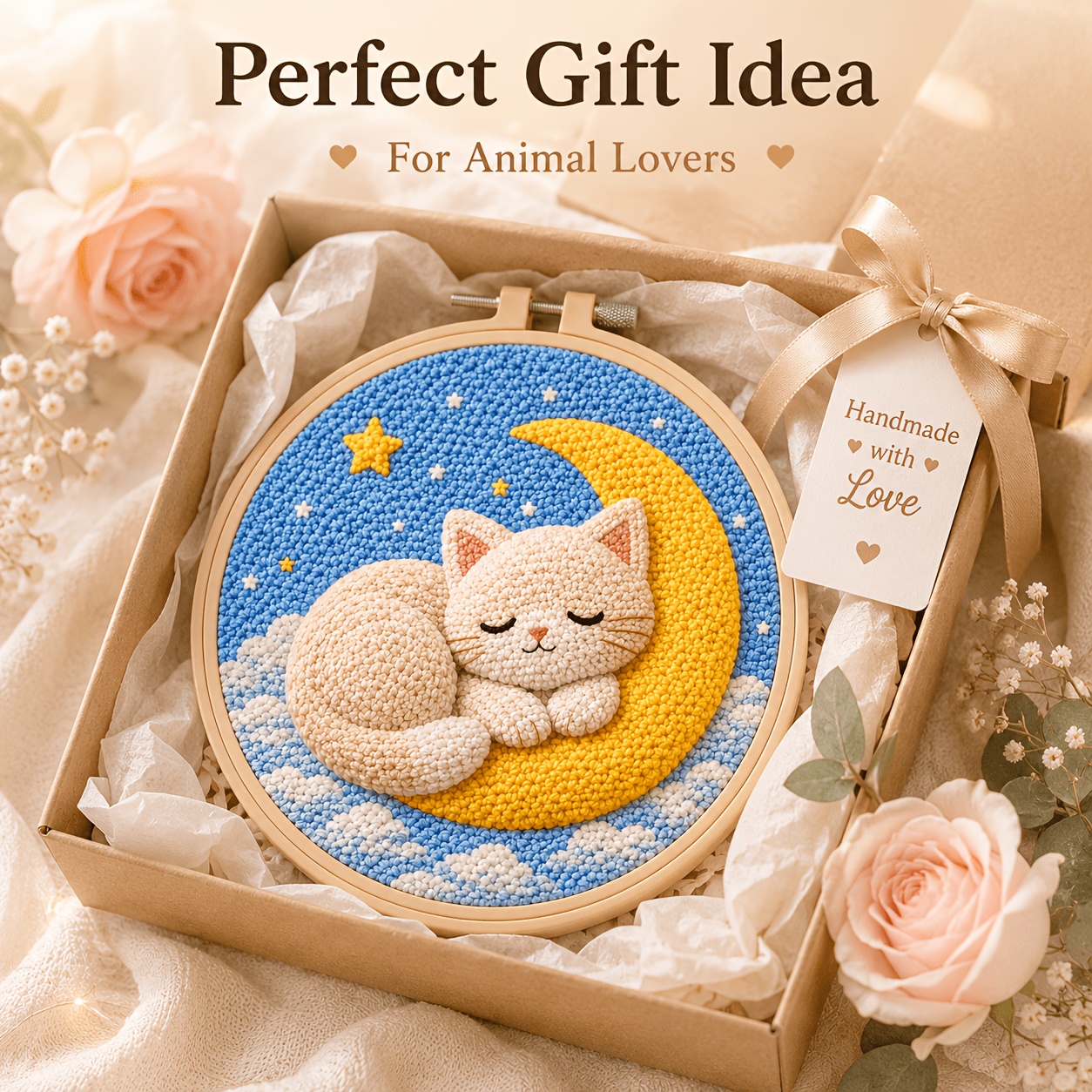 Animal Punch Needle Embroidery Kit for Adults