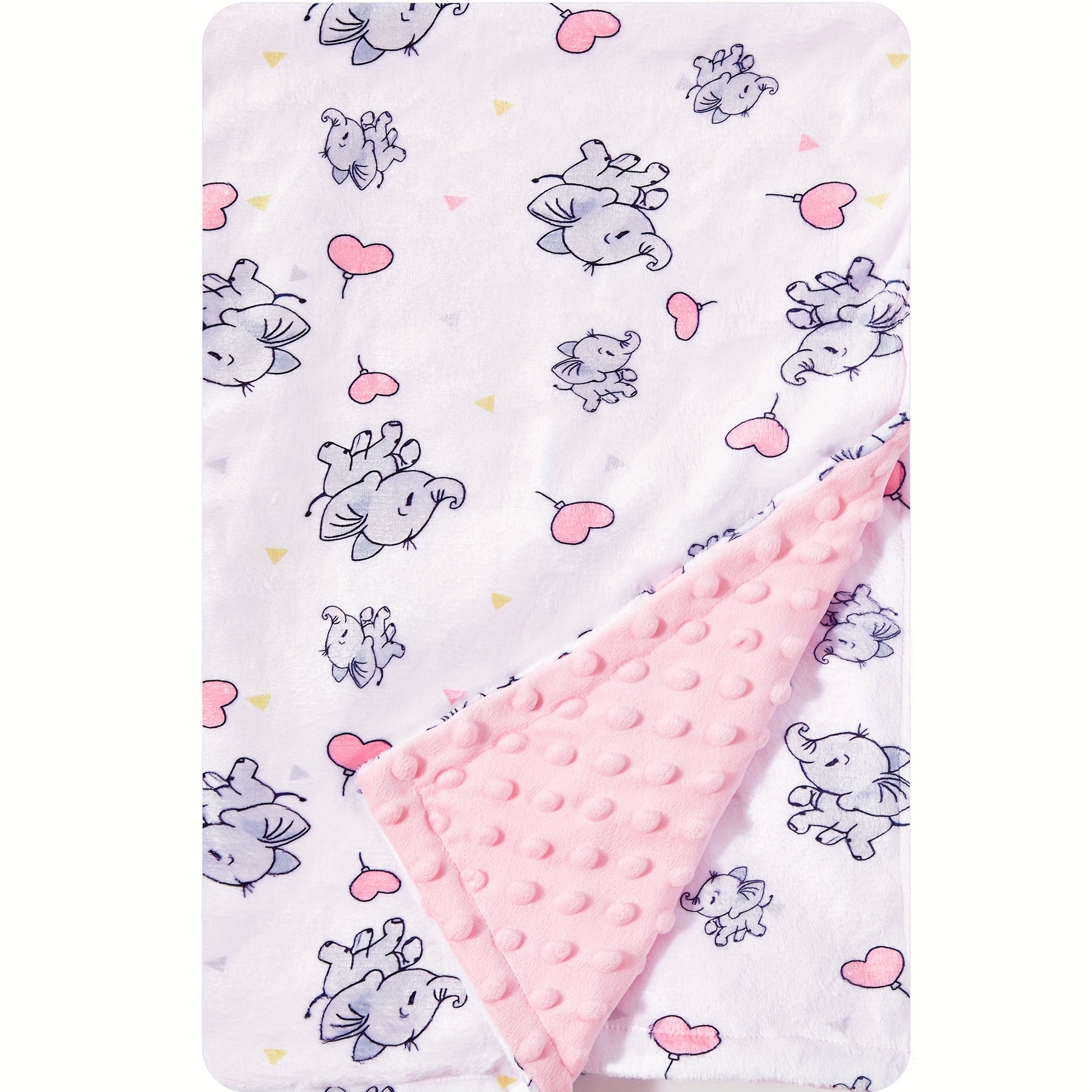 double layers soft plush   blanket with dotted backing blanket for shower gift details 9