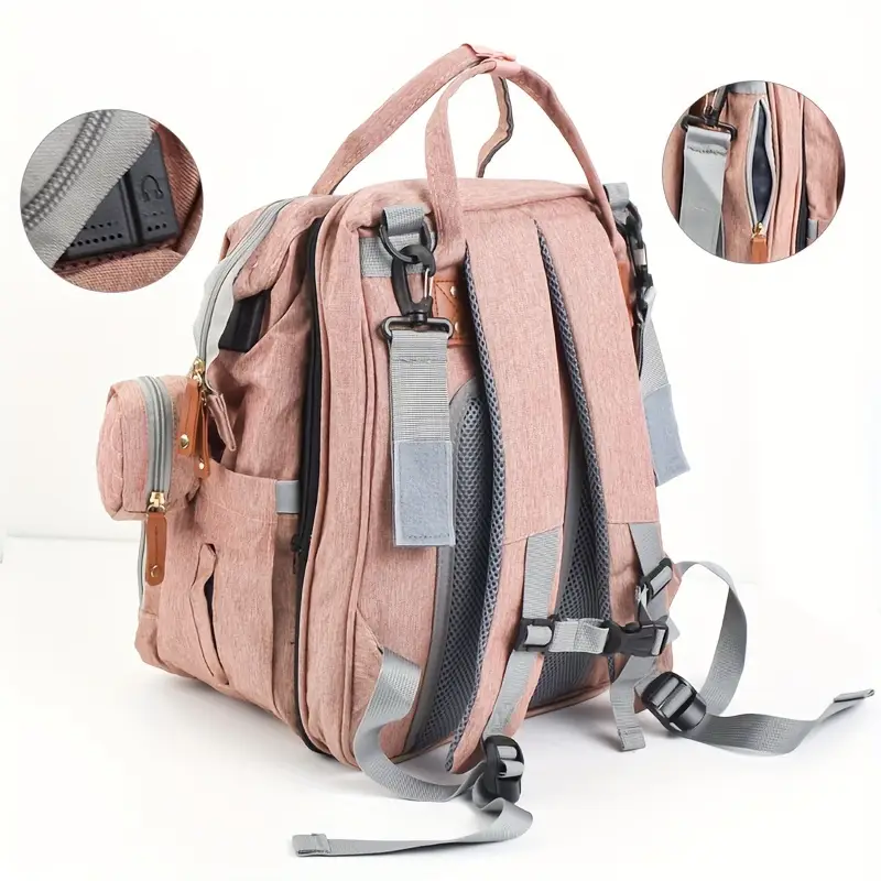 backpack diapers pink diaper bags essentials necessities - Temu backpack diapers pink diaper bags essentials necessities - Temu