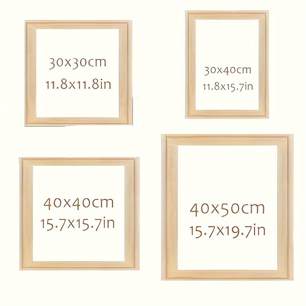 

Wooden Frame Set, 11.8x15.7in, Diy Display, Reusable For & Projects, Includes X4, Pushpins, , And Hanging