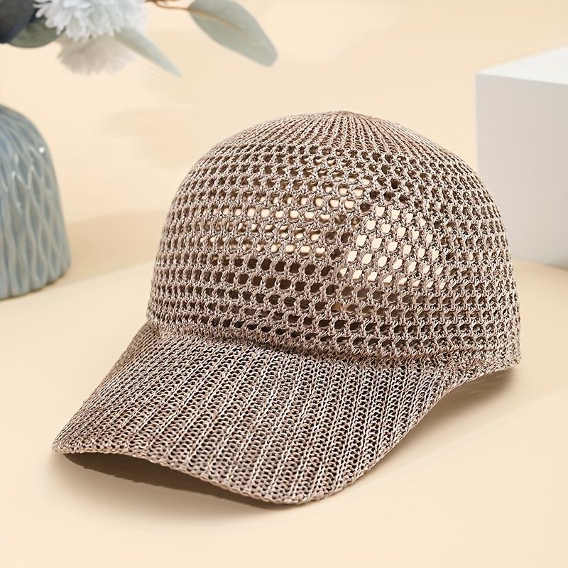 1pc mesh baseball cap unisex breathable summer hat with cut out design details 6