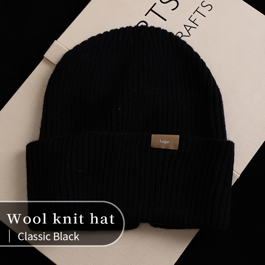 Women's 100% Wool Thick Beanie with Ear Flaps
