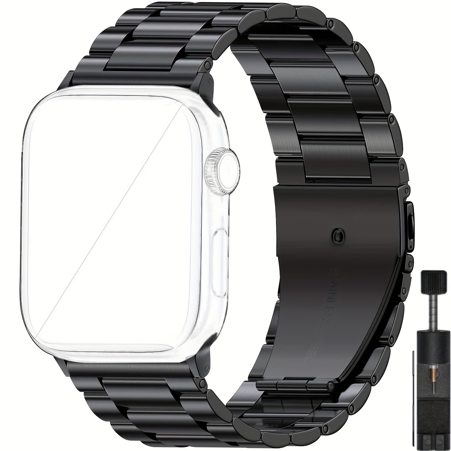 

Solid Stainless Steel Strap Suitable For Apple Watch Series Iwatch 10 6 Se 5 4 3, Compatible With Apple Series 1 49mm