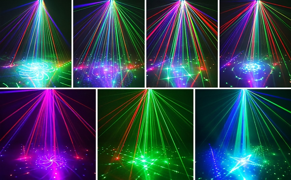 ysh   de fête disco à 21 lentilles rvb uv led avec télécommande - activation  , synchronisation   et   declairage dynamiques pour boîtes de nuit, bars, karaoké, décorations dhalloween, noël et   noir, fournitures de fête disco détails 1