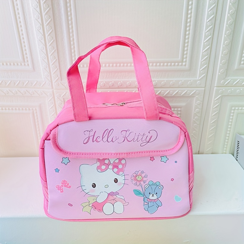 Sanrio Hello Kitty Kuromi Insulated Lunch Bag - Large Capacity, Portable Bento Box Carrier For Students  Durable Fabric Bag