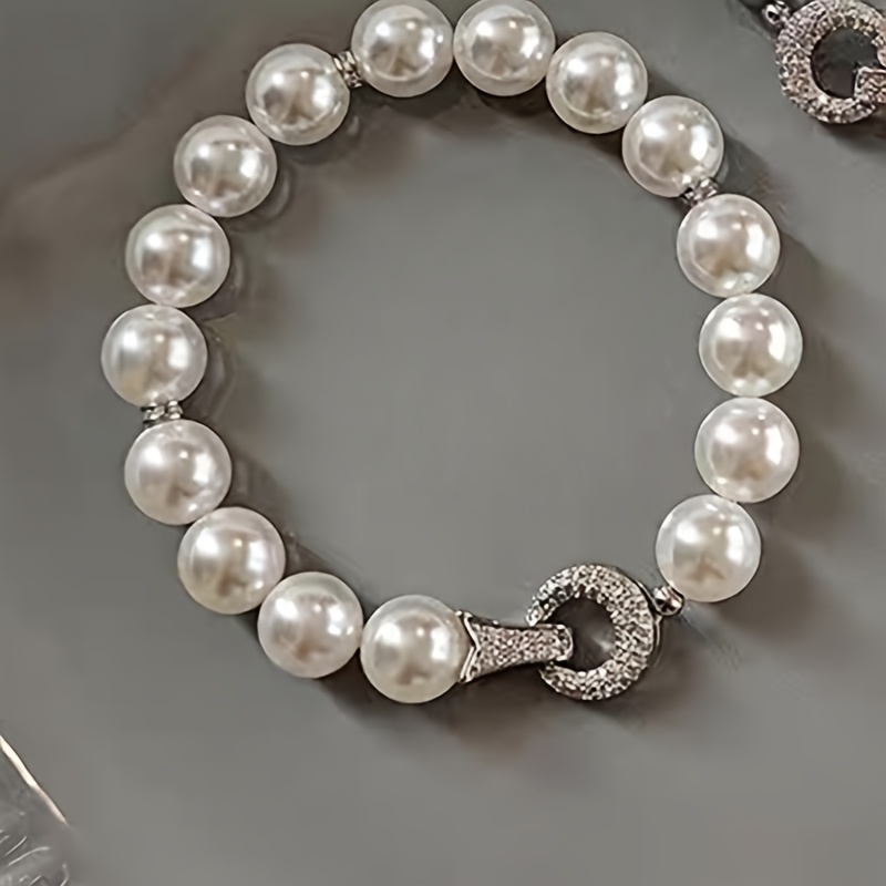 TEMU A 10mm Glass Bracelet With A Light Luxury, High-end, Exquisite, And , Suitable For Daily Wear, Versatile Occasions, Parties, And Gifting
