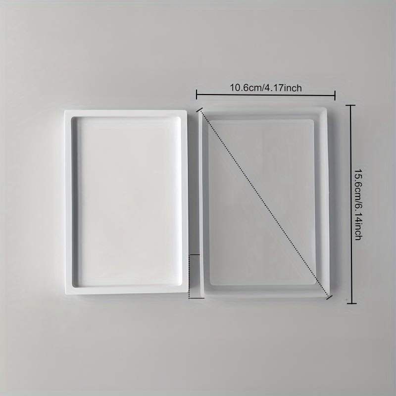 Diy Rectangular Silicone Mold For Resin Trays - Crystal Epoxy Casting Kit For Decorative Display & Storage