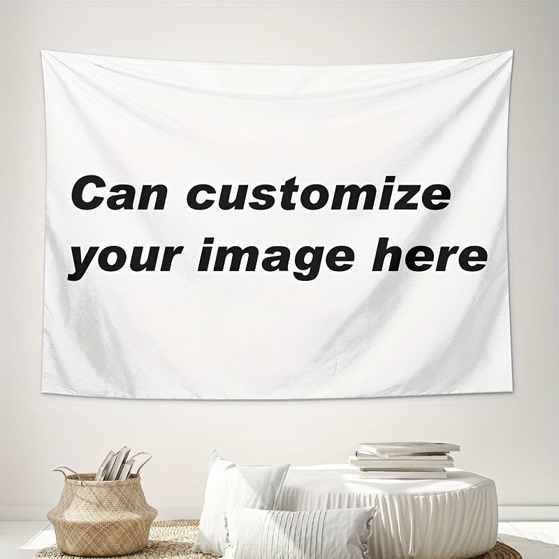 

1pc [customized] Background Tapestry, Hanging Cloth Large Size Background Wall Cloth Logo Pattern Binding Bedroom Scenery Tapestry