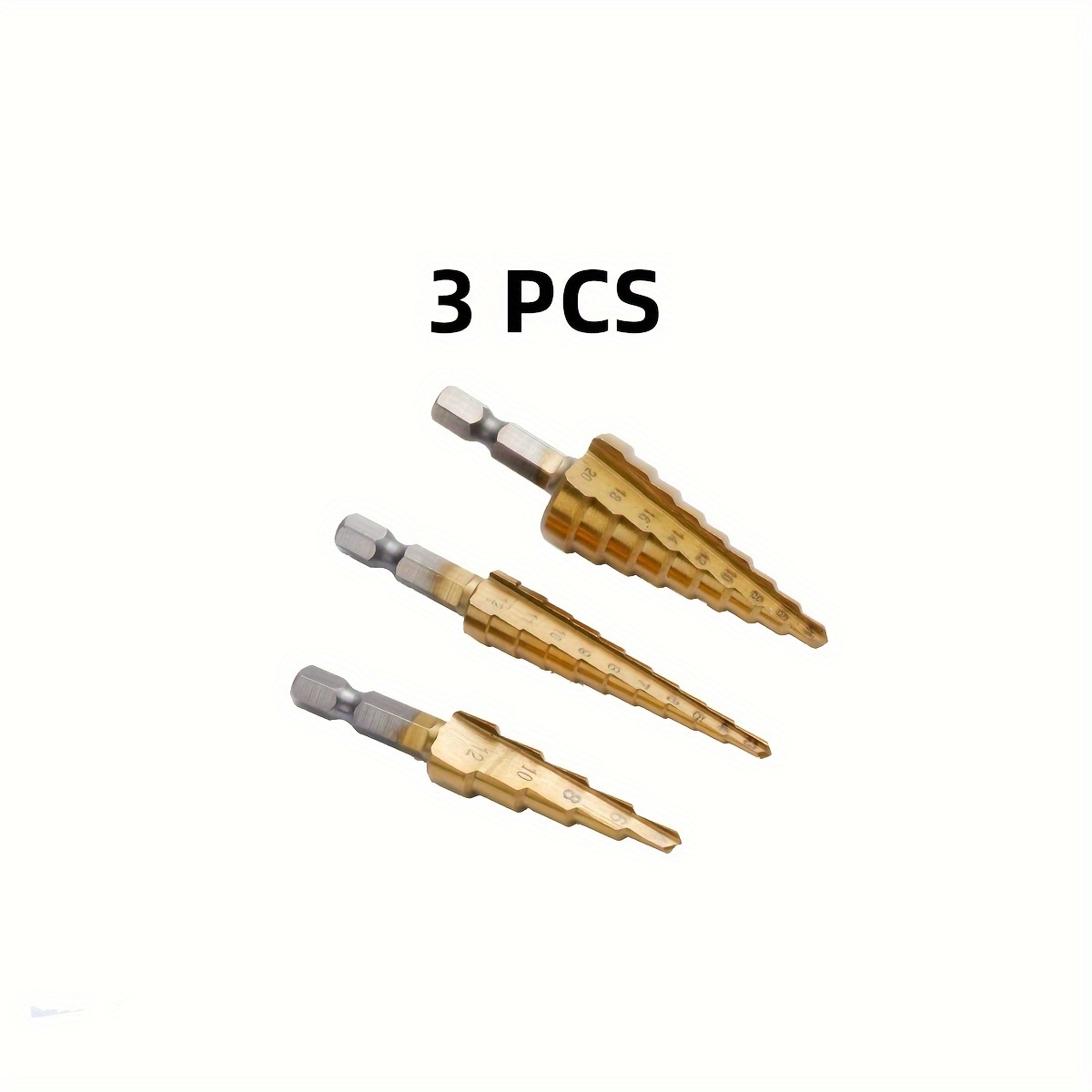 TEMU 3pcs/set Titanium-coated Hss Steel Set, For Wood & Metal - Durable, & Efficient