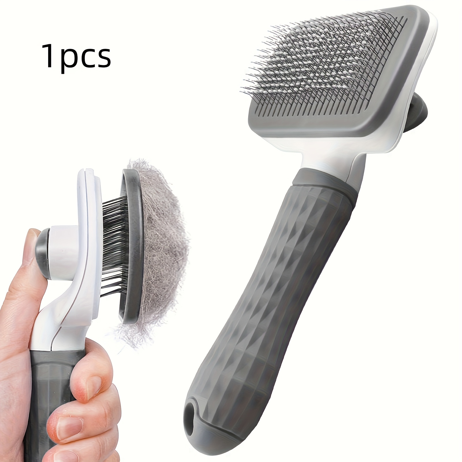 1pc Easy-to- Grooming Brush - Massage Comb - Suitable For Dogs And Cats - Reduces Hair Loss, Prevents Tangling, Promotes - Ergonomic Handle - Pet Comb Hair Removal Comb - Pet Grooming Tool