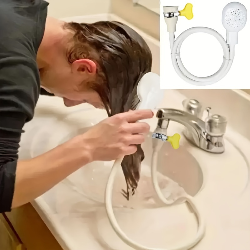 1 multi- chuveiro de mão, material abs, de todo o corpo, rápido, spray de torneira portátil para rv, animais de estimação, de chuveiro para gatos e cães, instalação detalhes 0