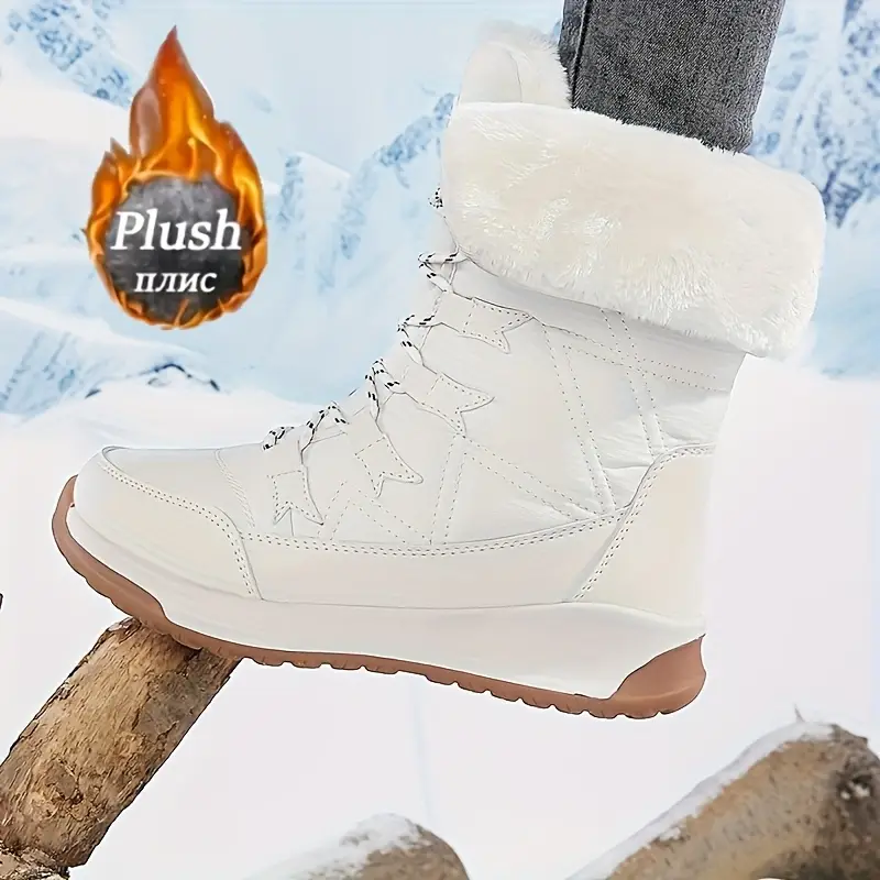 BLWOENS Botas de nieve para Mujeres antideslizantes y cálidas con de BLWOENS Botas de nieve para Mujeres antideslizantes y cálidas con de