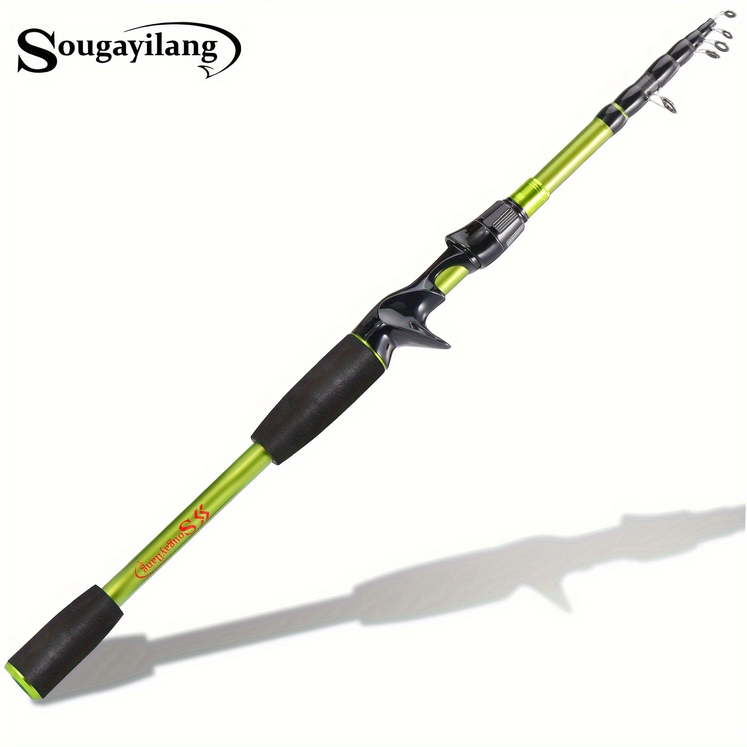 Sougayilang 1pc Carbon Fiber Fishing Rod, Short Section Hand Fishing Rod  For Creek Fishing, 2.7M/8.8Ft-7.2M/23.6Ft