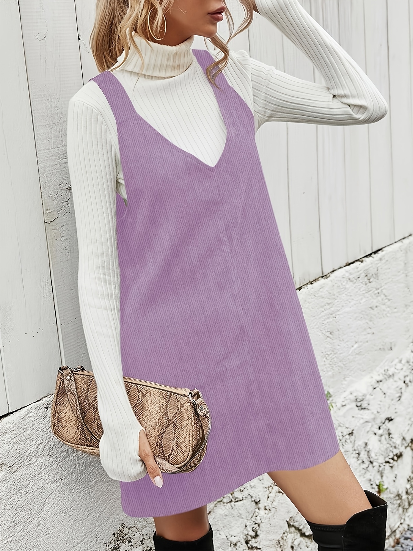 plus size plus size women fashion v neck corduroy overall - Temu