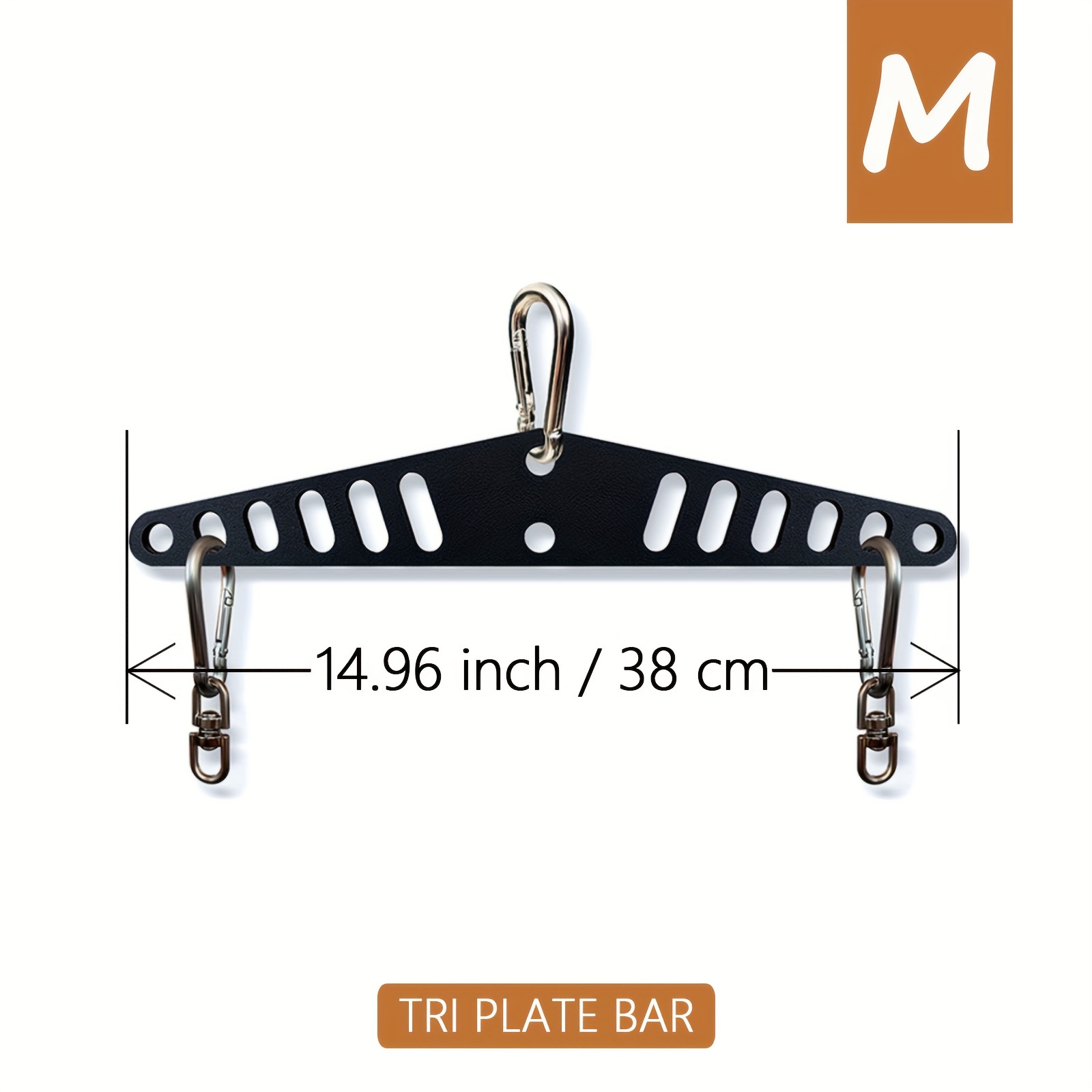TEMU Barre de traction Multi-Grip LAT pour à domicile, Plaque d'écarteur pour les accessoires de tirage LAT pour machine à câble, Convient pour une