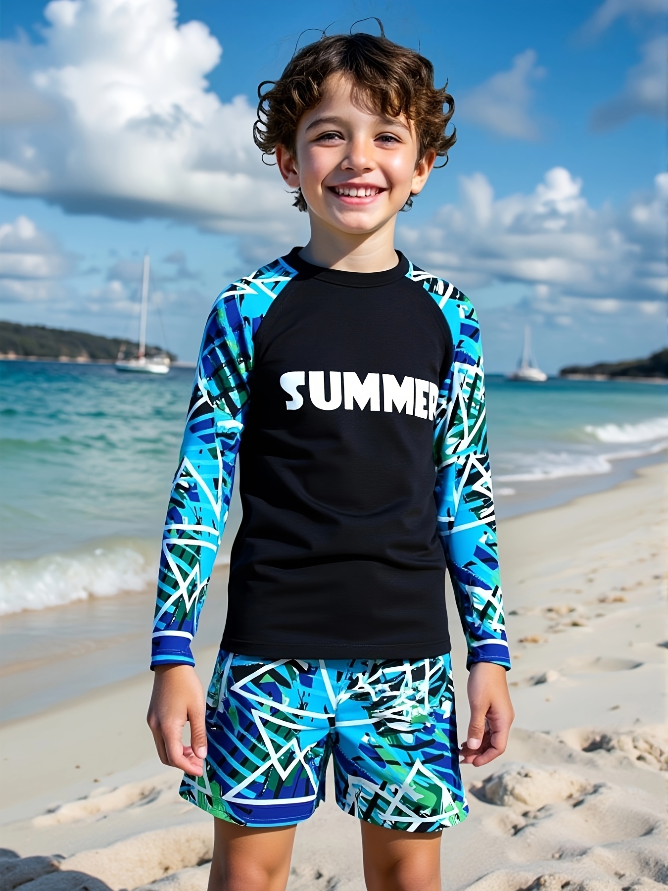 Short de bain, collection Beachwear. Taille élastique - jusqu'au 8XL, noir
