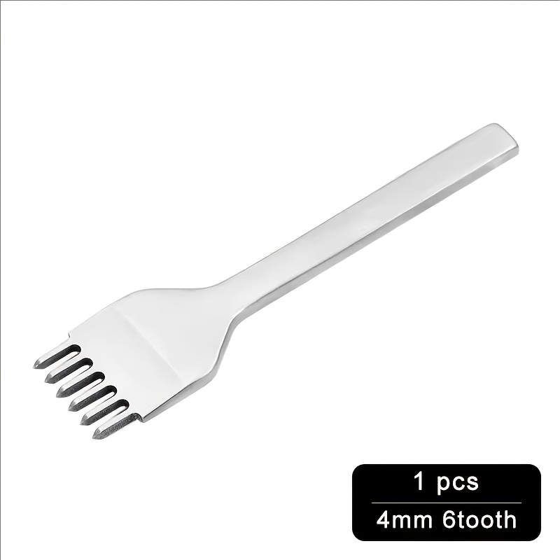 TEMU 1pc Outil de poinçonnage d'espacement pour outils de poinçonnage de cuir, outils de couture de lacets, outils d'artisanat du cuir à 1/2/4/6