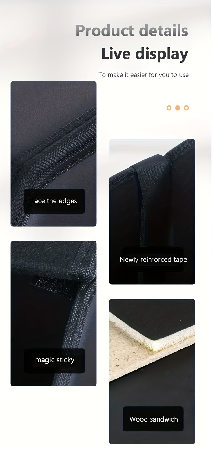  car supplies trunk storage box car solid color storage box multi functional folding lockbox multi size finishing box Product details 11