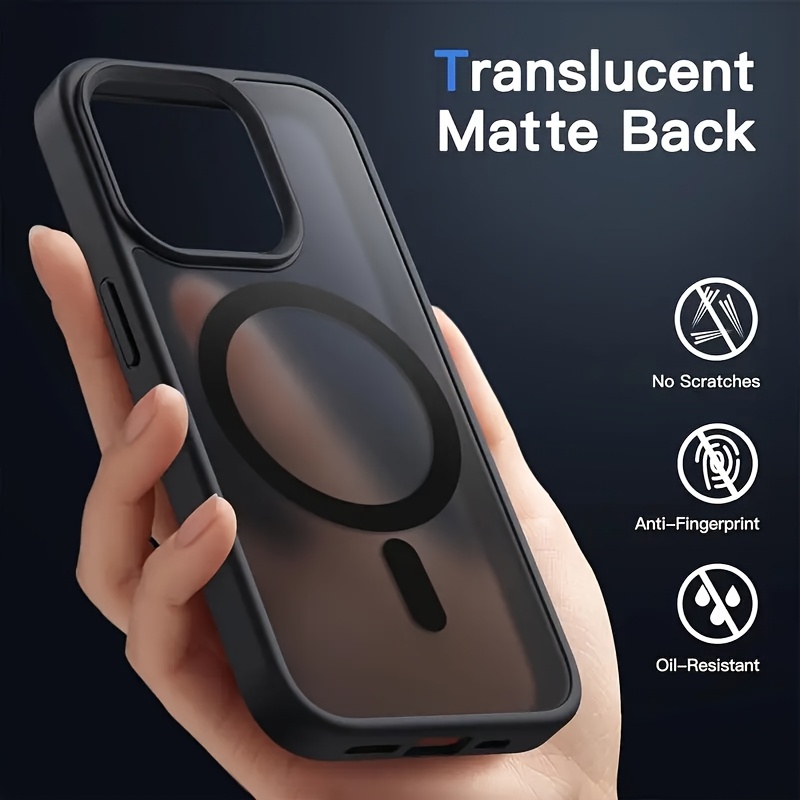 etui z magnetycznym bezprzewodowym ładowaniem do iphone’ , 15, 14, 13, 12, 11 pro   –     black, antyuderzeniowe i trwałe. idealny prezent na urodziny lub rocznicę dla dziewczyny, chłopaka, przyjaciela czy dla siebie – smukły i modny design