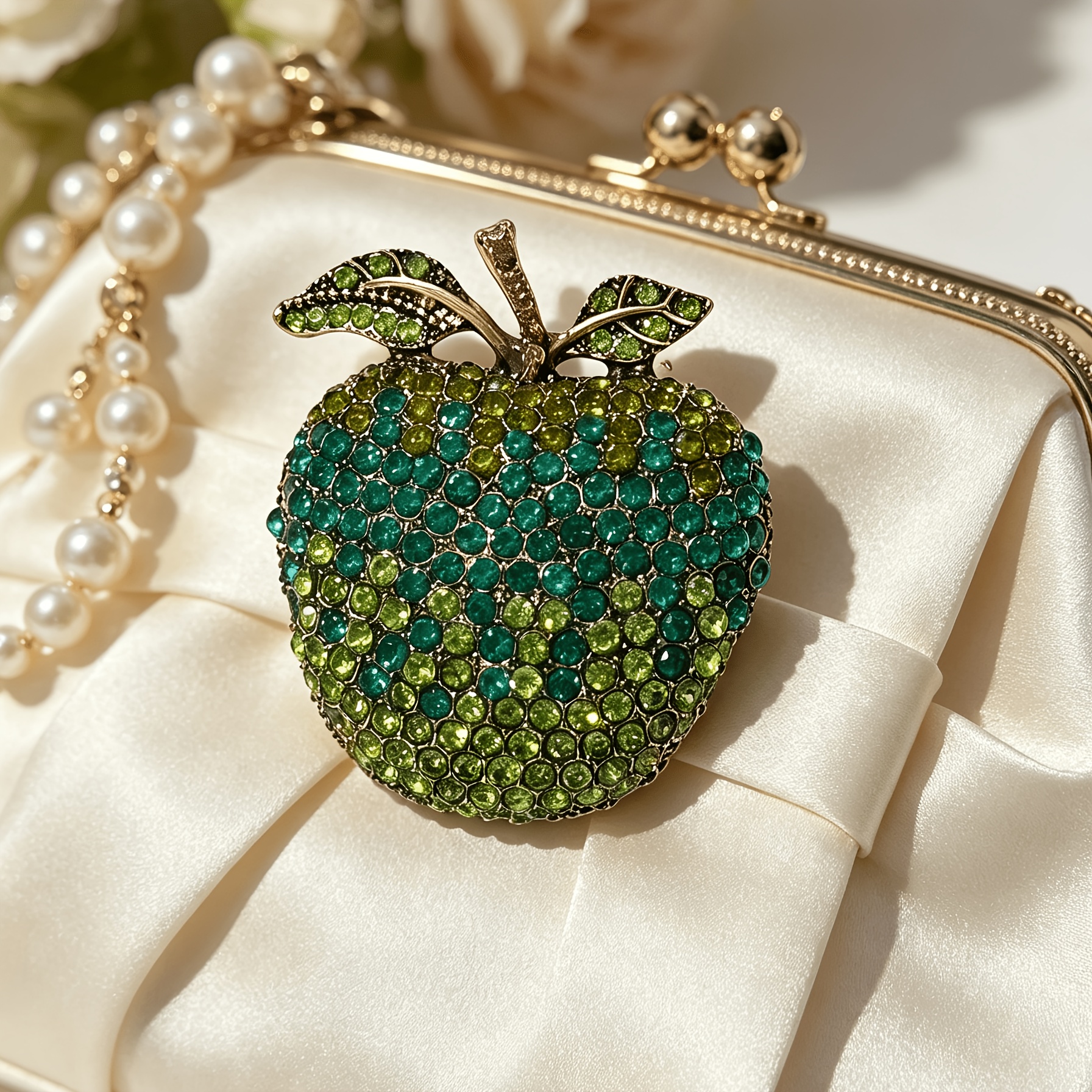 TEMU 1 broche de lujo con diamantes y forma , con 2 opciones de color para un pin de hoja de metal vintage y desgastado. Accesorio exquisito para