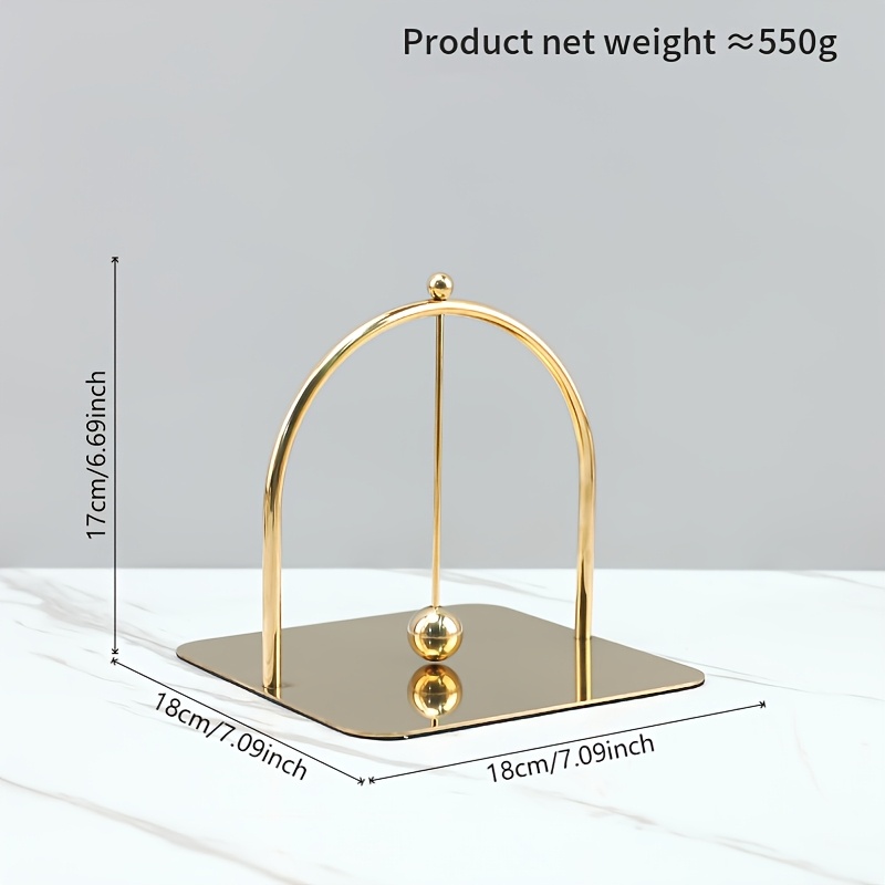 TEMU 1pc, Modern Tissue Holder, Napkin Rack, Upright Napkin Holder, High-end Western-style Tabletop Tissue Box Suitable For Bedroom, Living Room, And