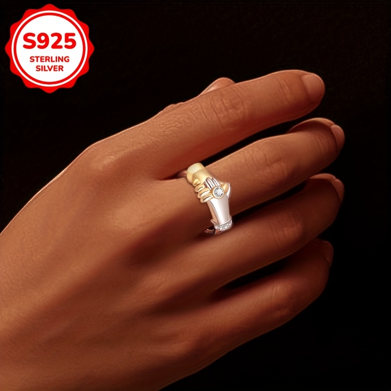 Women's Adjustable Open Ring in 925 Sterling Silver