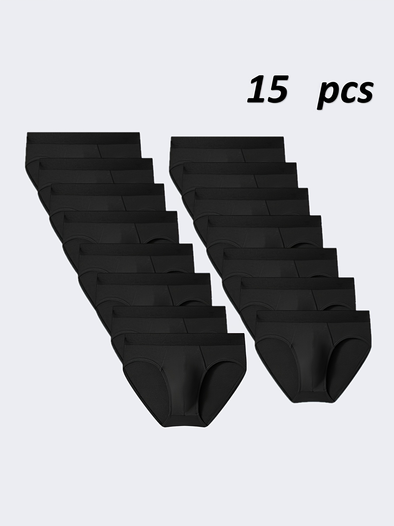 15pcs mens soft comfortable sports briefs