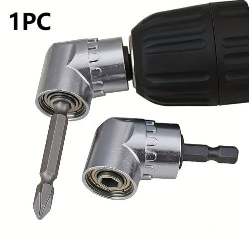 1pc 105 angle head electric screwdriver heavy duty carbon steel adjustable angle wrench with ergonomic handle 3 58 shaft for tight spaces precision screws hardware installation screwdriver accessories sleek metallic construction